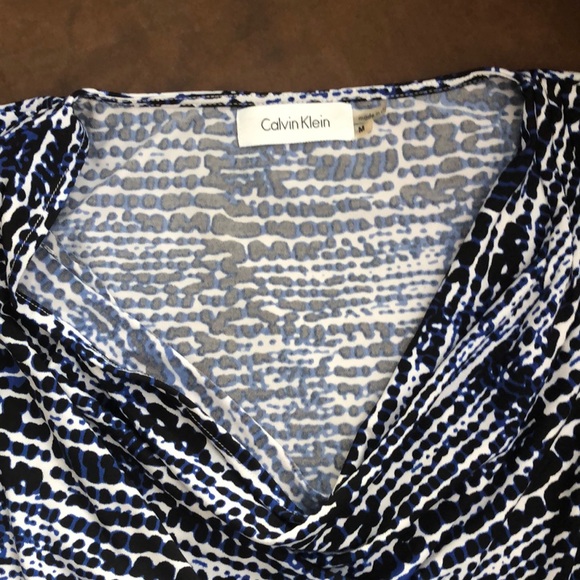 Calvin Klein blue print tank top - Picture 2 of 3